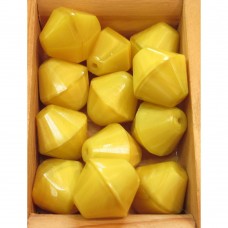 Glass Yellow Bicone Bead